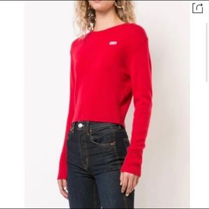 Re/done cropped red sweater